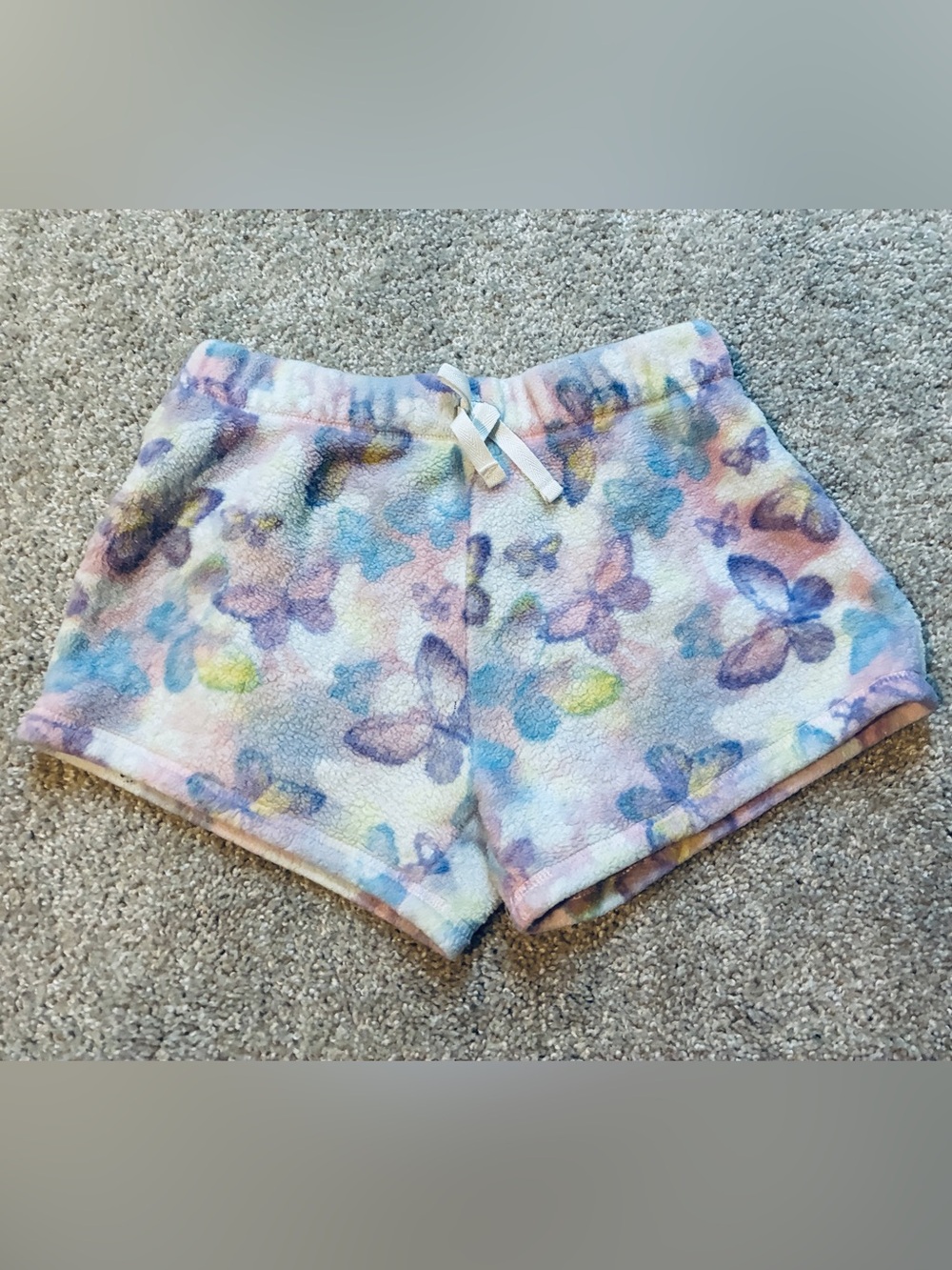 FREE‼️BUNDLE IT Kids Pastel Butterfly Fleece Pajama Shorts - Girl Medium